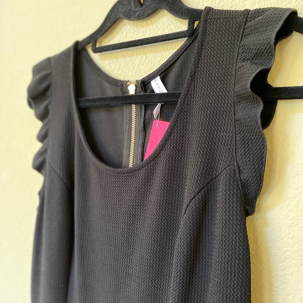 Xhilaration Midi Wide Leg Black Jumpsuit (Size S)